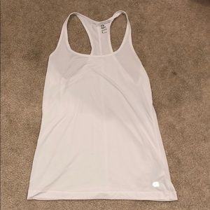 White Razor back tank top
